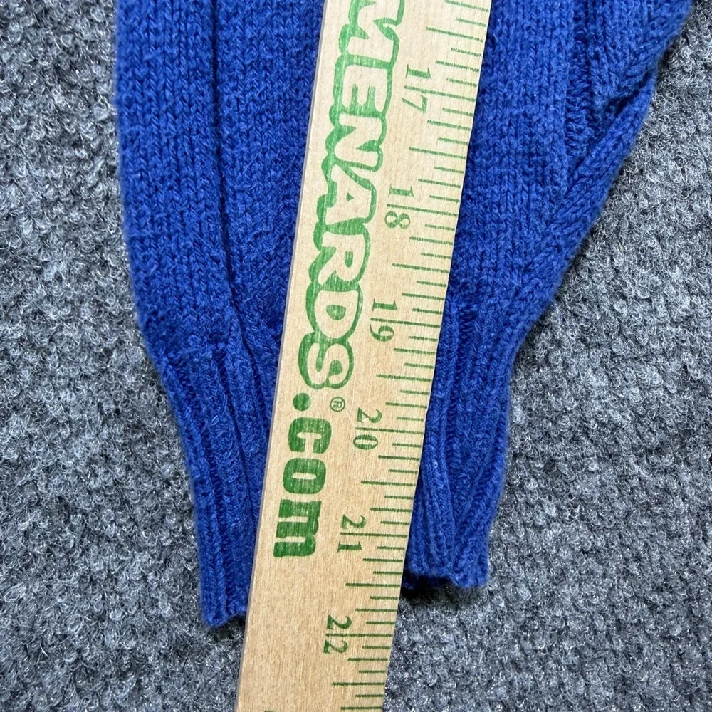 Britches Great Outdoors Ribbed Knit Sweater Mens Large Blue Vintage Made in USA